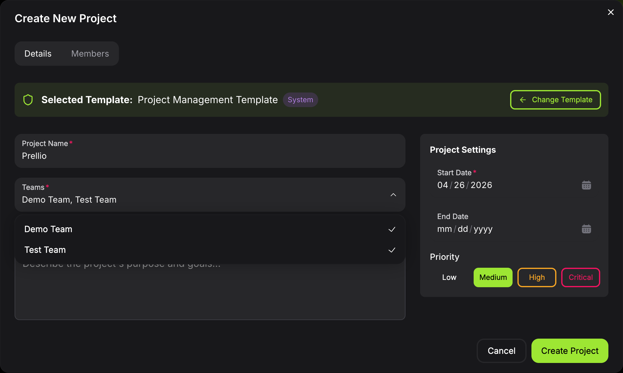 Multi-Project Team Assignment